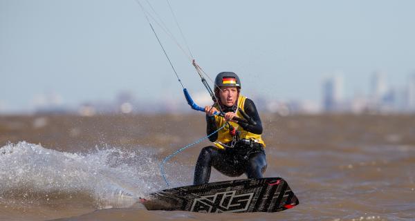 German kiteboarder